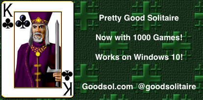 Over 800 solitaire games including FreeCell and Spider!